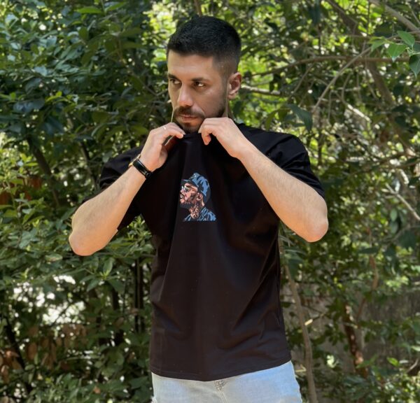 Rapper Oversize T-shirt - Siyah - TÜKENDİ