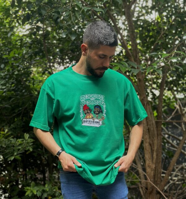 Cheech and Chong Oversize T-shirt - Yeşil - TÜKENDİ